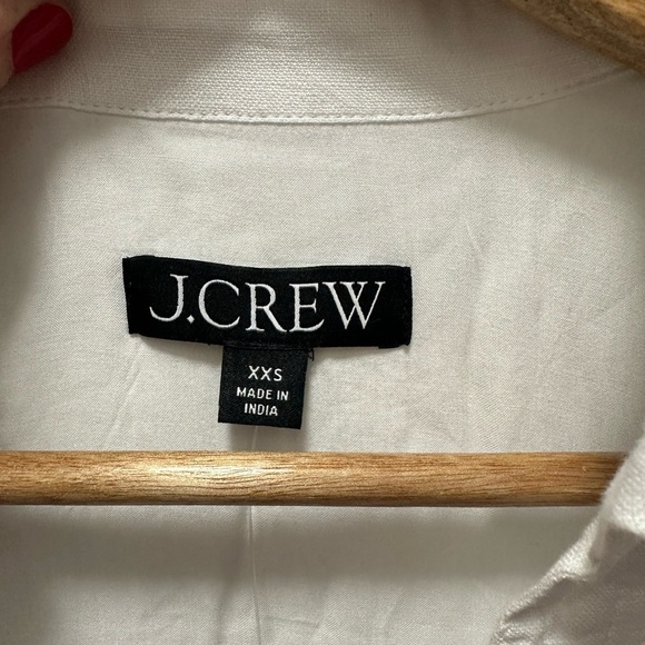 NWT! J. Crew Bungalow Linen Popover Dress V-Neck. XXS #BY799 - Picture 3 of 6